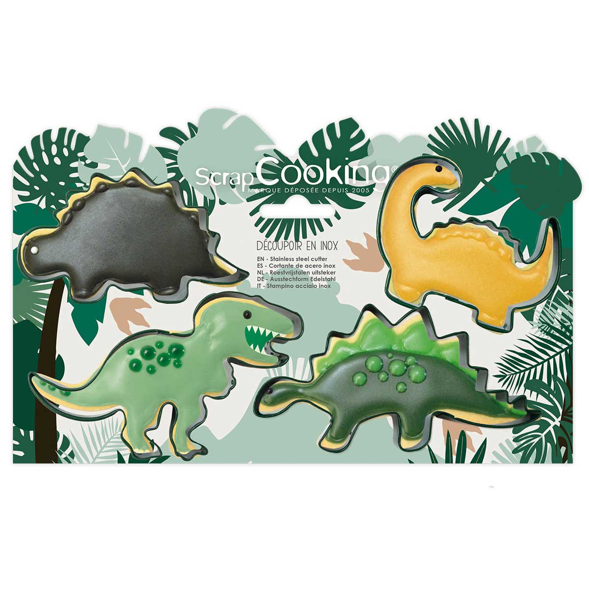 ScrapCooking Cookie Cutter Dino Set/4