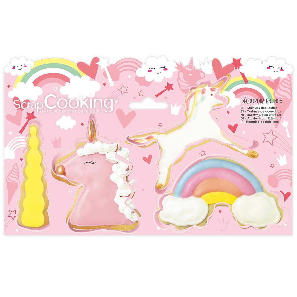 ScrapCooking Uitstekers Unicorn Set/4