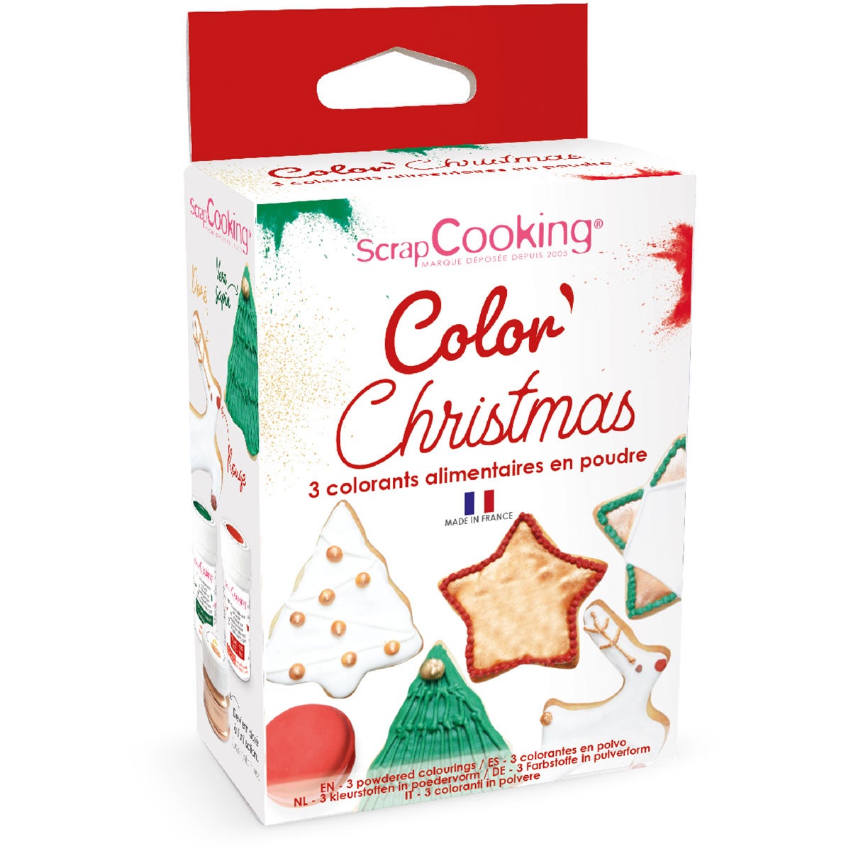 ScrapCooking Kerstpoeder Voedingskleurstoffen 3x5g