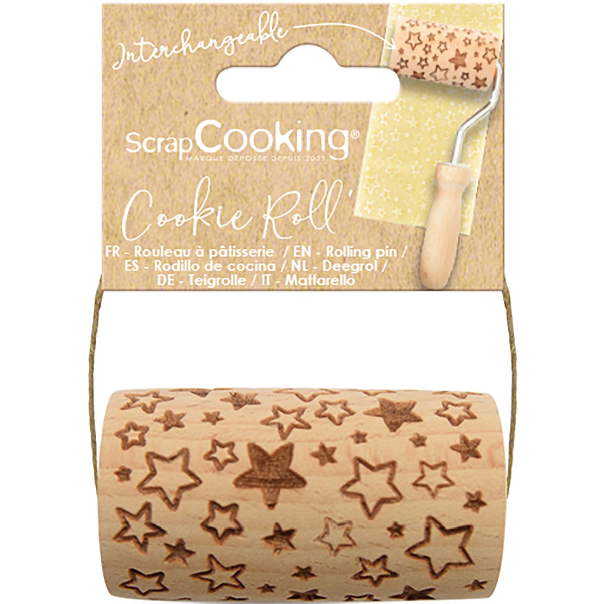 ScrapCooking Star Embossing Rolling Pin