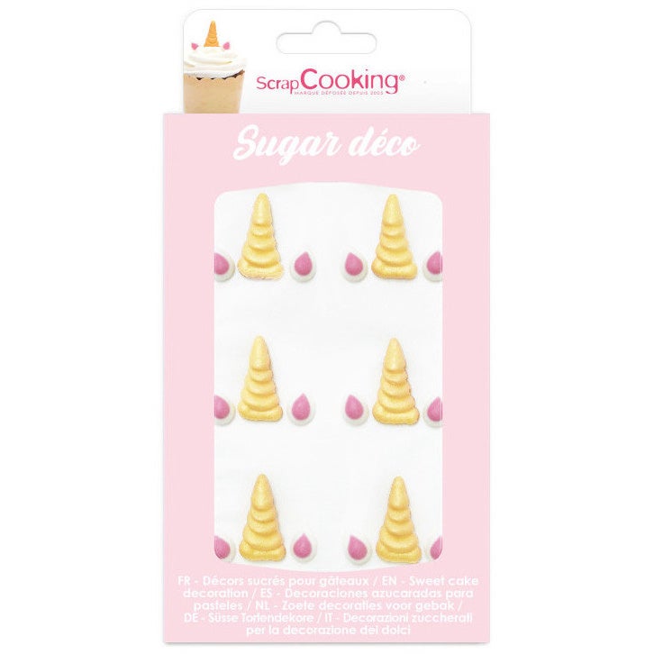 ScrapCooking Suikerdecoraties Eenhoorn Set/6