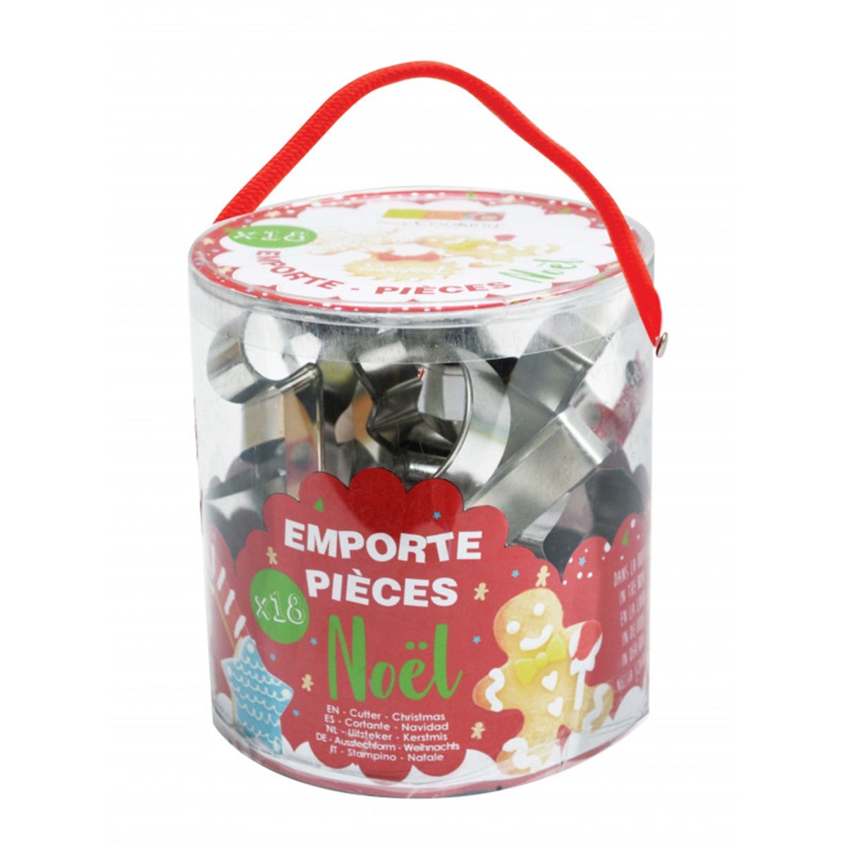 Scrapcooking Koekjesuitstekers Kerst Set/18 in emmer