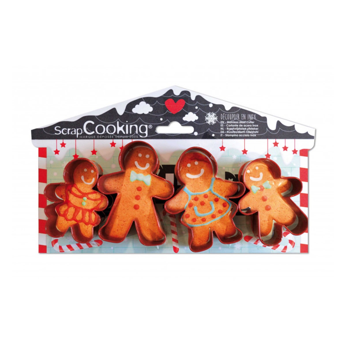Scrapcooking Koekjesuitstekers Gingerbread Man Set/4