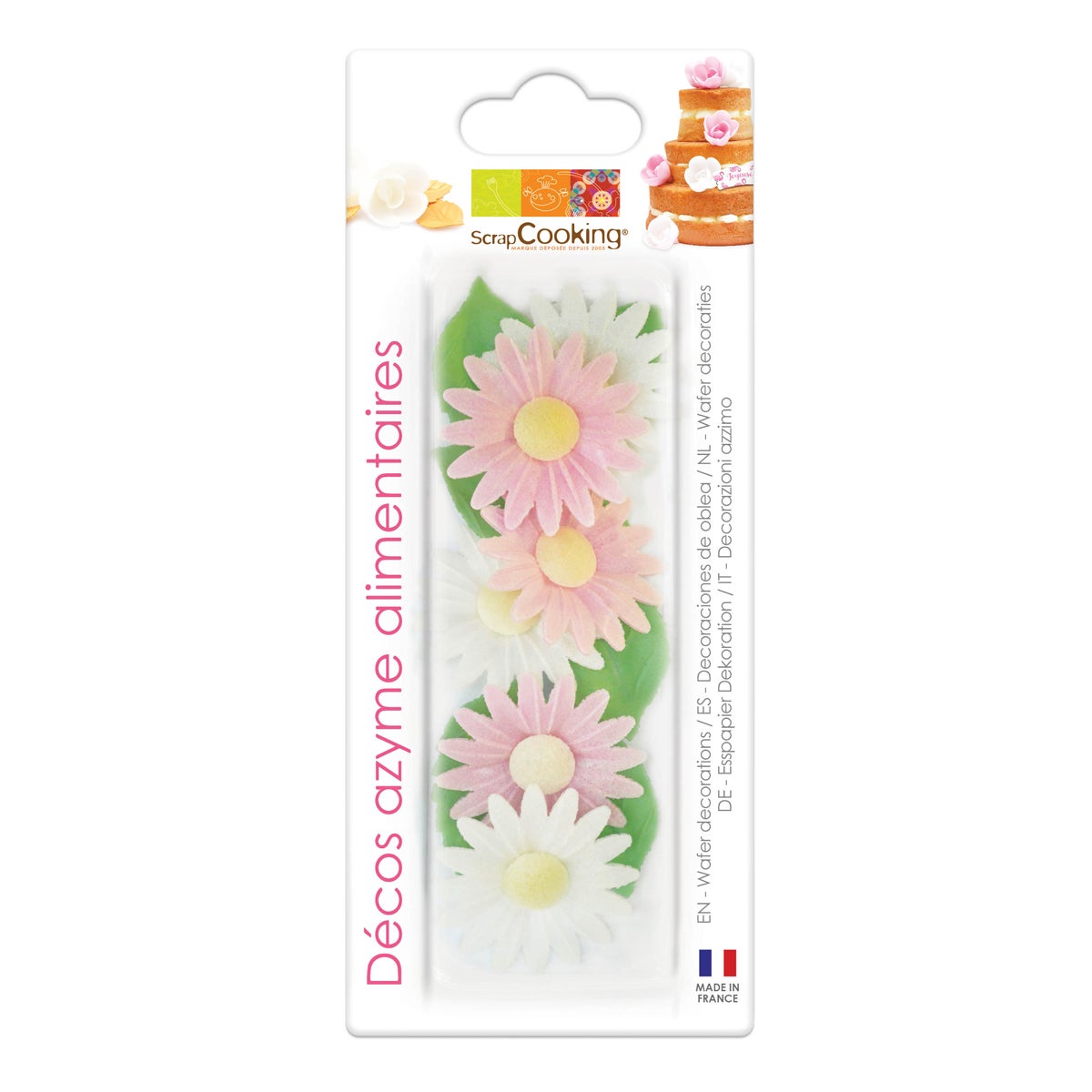 Scrapcooking Wafer Decoration Daisy & Leaf Set/12
