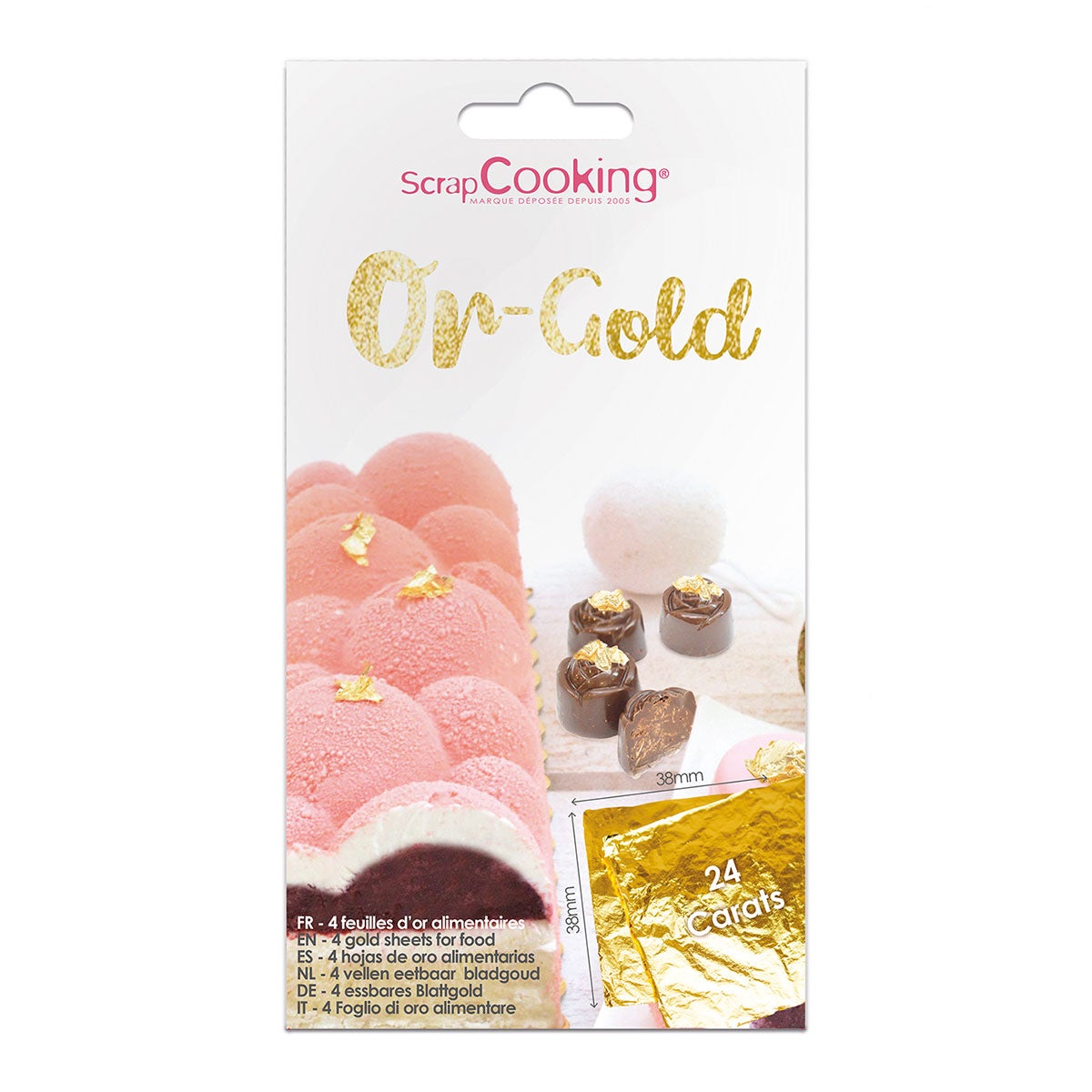 ScrapCooking 24 Karaat Goud Vellen pk/4