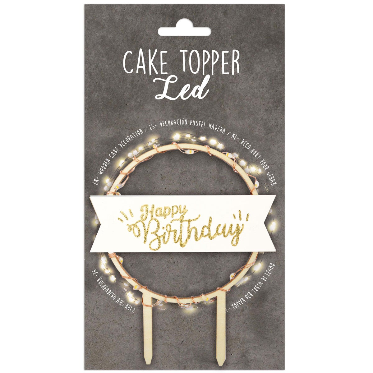 ScrapCooking Cake Topper Led Happy Birthday
