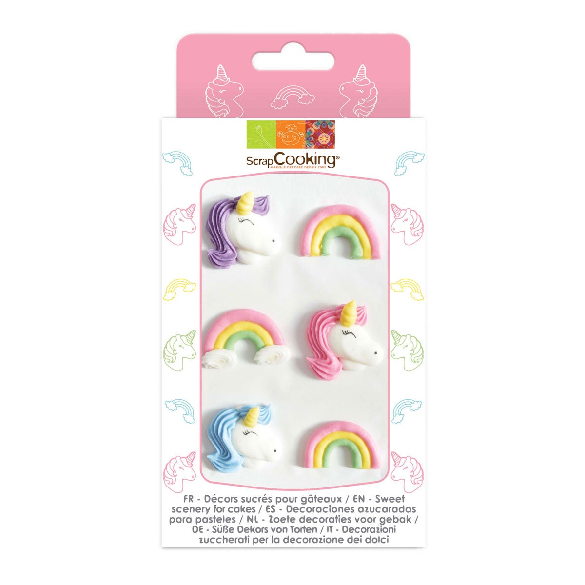 Scrapcooking Suikerdecoraties Unicorn Set/6