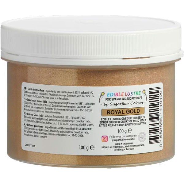Sugarflair Edible Lustre Royal Gold, 100g