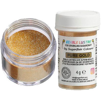 Sugarflair Eetbare Glanspoeder Glitter Goud 4g