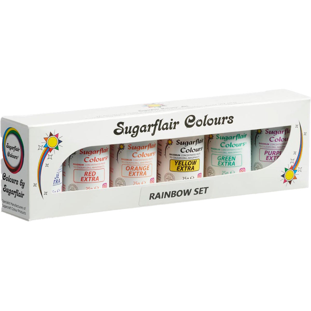Sugarflair Maximum Concentrated Regenboog Set 6 x 25g