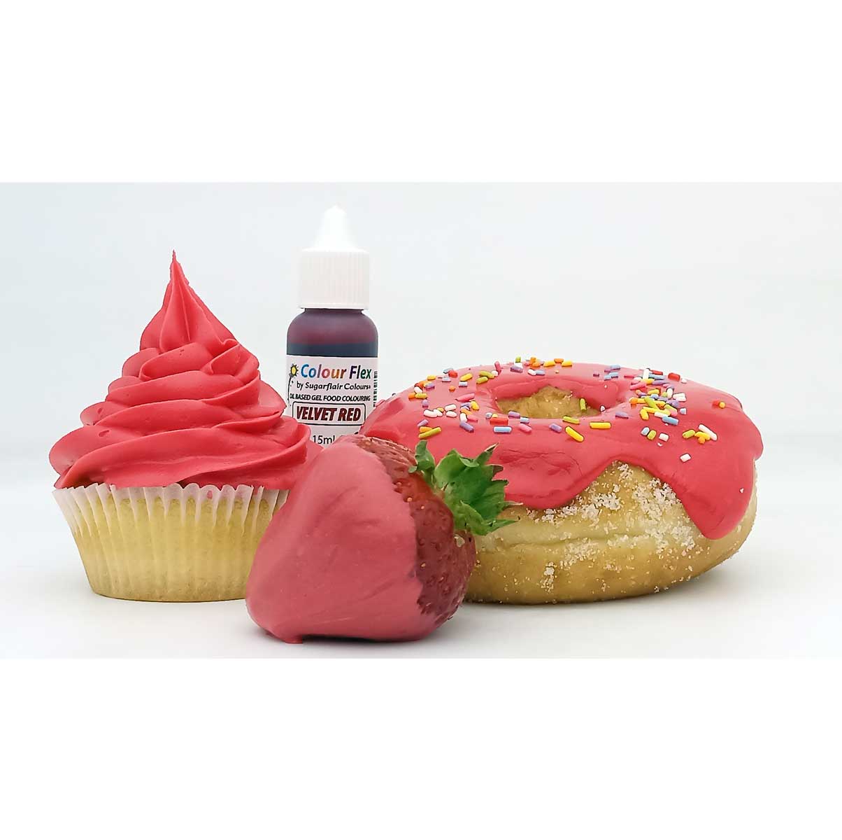 Sugarflair Colourflex Velvet Rood 15ml