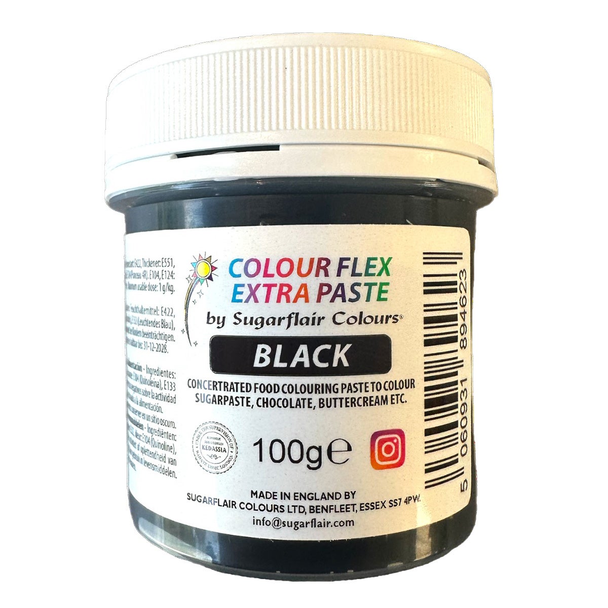 Sugarflair Colourflex Extra Paste Black - 100g
