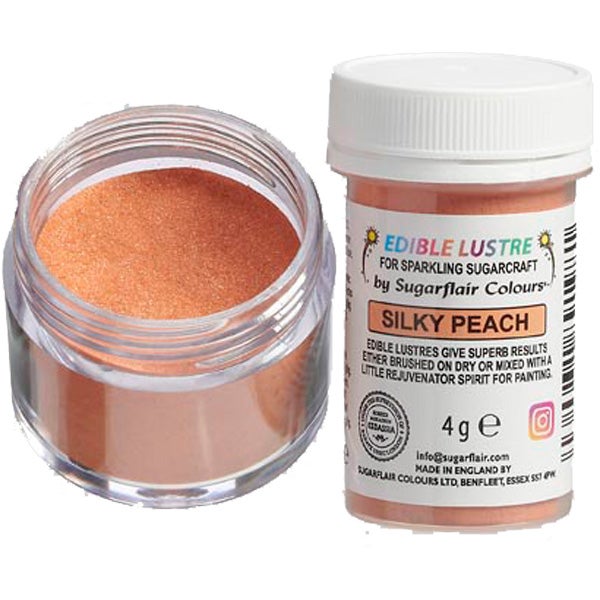 Sugarflair Eetbare Glanspoeder Silky Peach, 4g