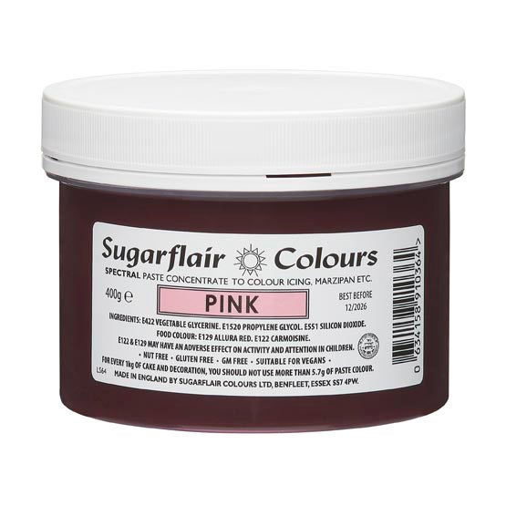 Sugarflair Eetbare Kleurstof Pasta Roze 400g
