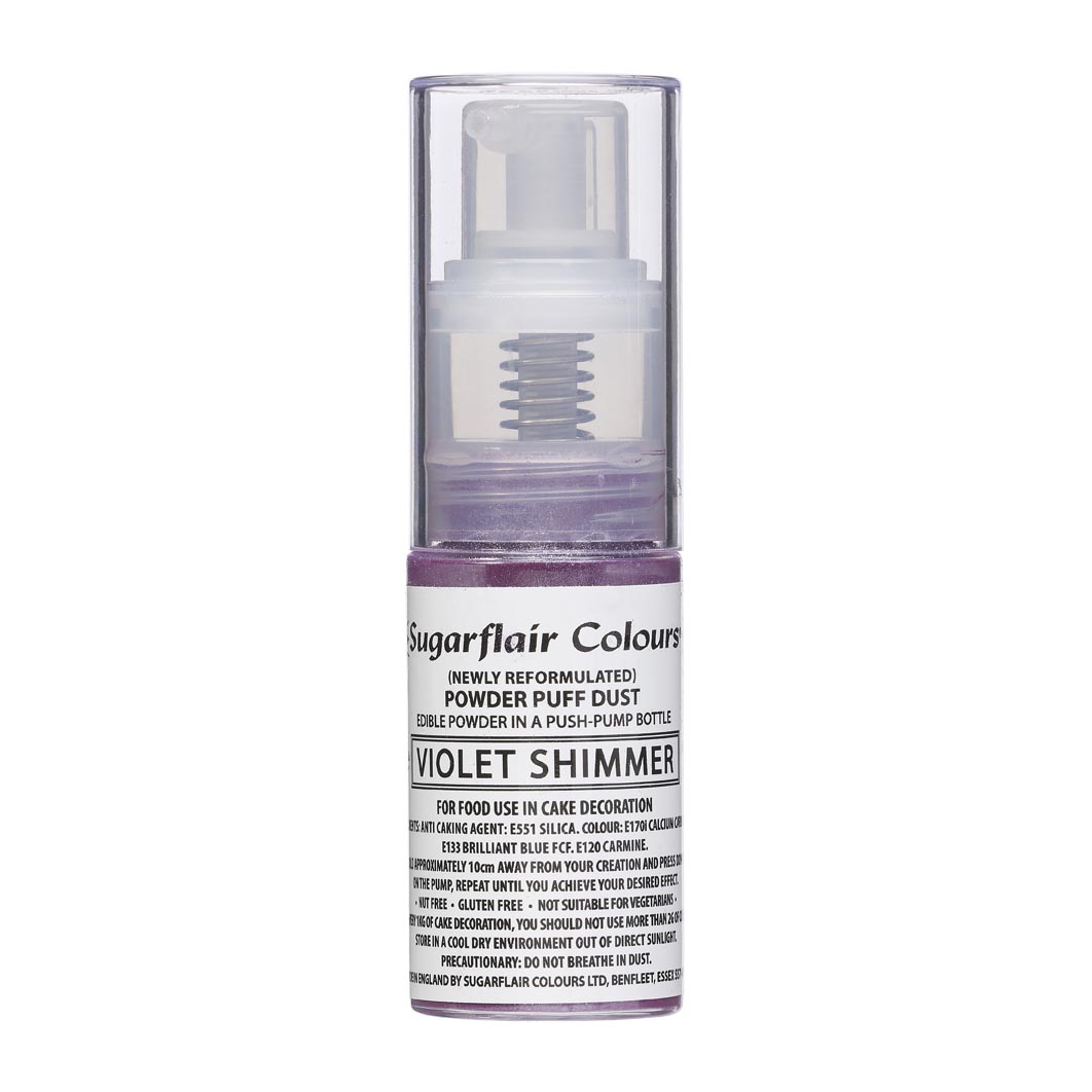 Sugarflair Pump Spray Powder Puff Dust -Violet Shimmer-