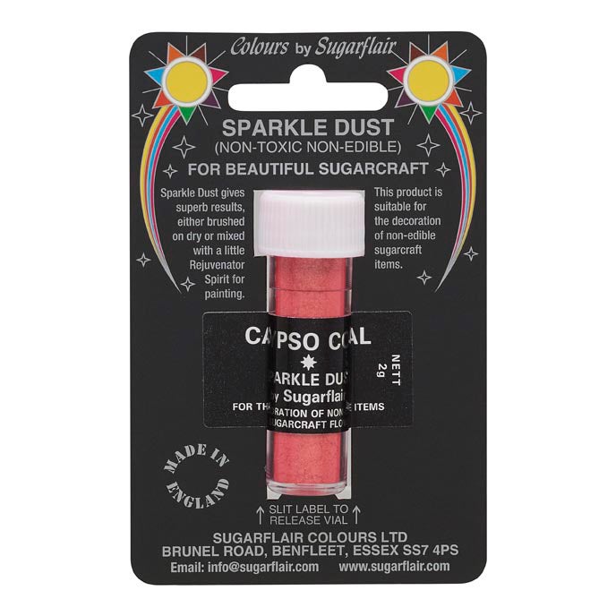 Sugarflair Sparkle Dust Calypso Coral 2g