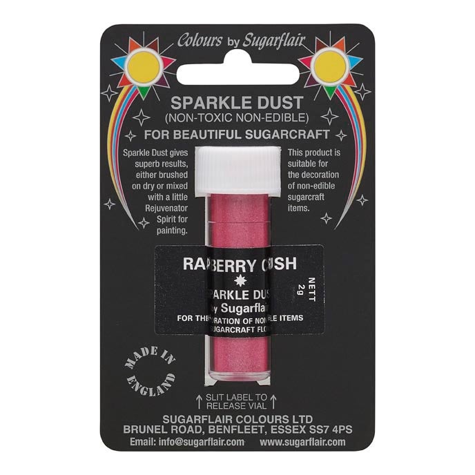 Sugarflair Sparkle Dust Raspberry Crush 2g