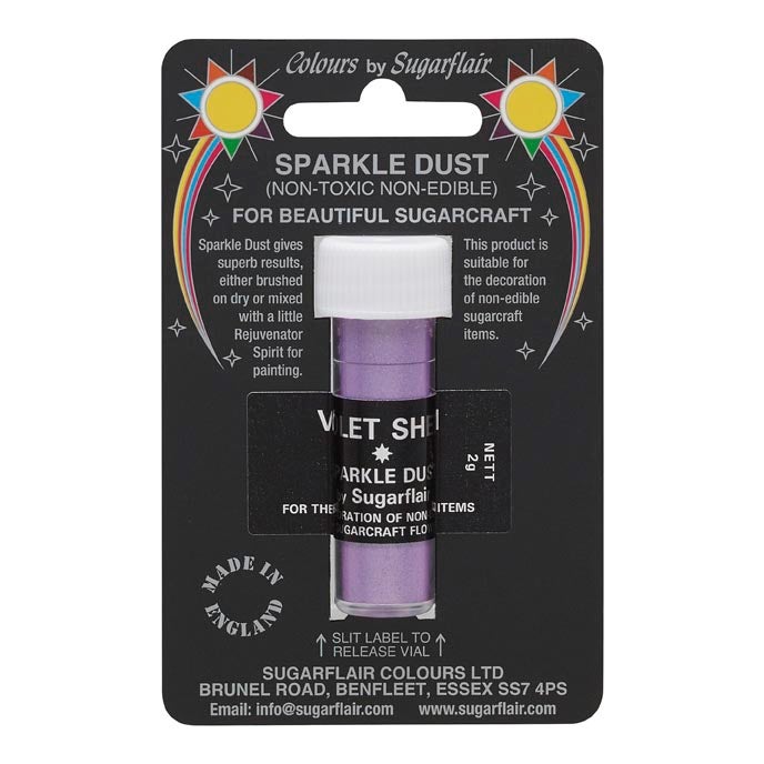 Sugarflair Sparkle Dust Violet Shimmer 2g