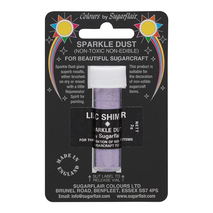 Sugarflair Sparkle Dust Lilac Shimmer 2g