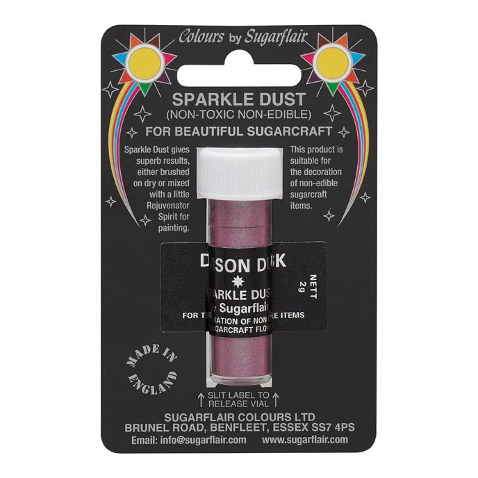 Sugarflair Sparkle Dust Damson Dusk 2g