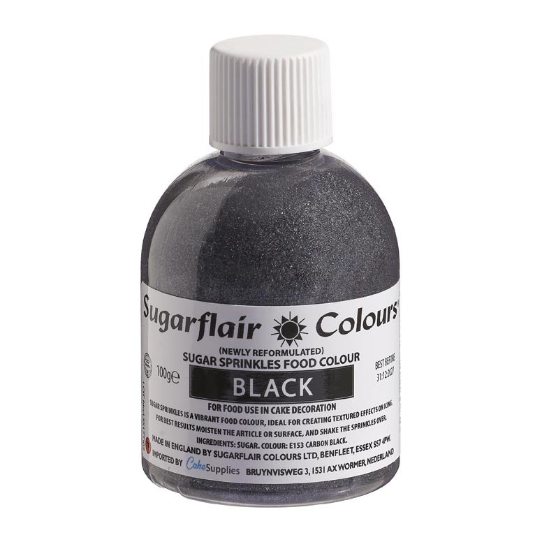 Sugarflair Sugar Sprinkles -Black- 100g