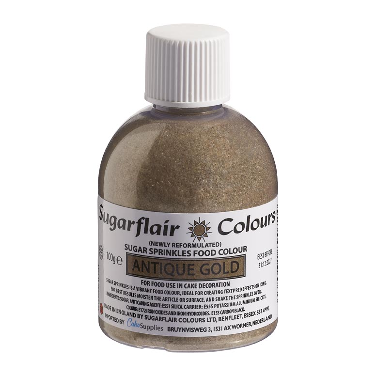Sugarflair Gekleurde Suiker -Antiek Goud- 100g