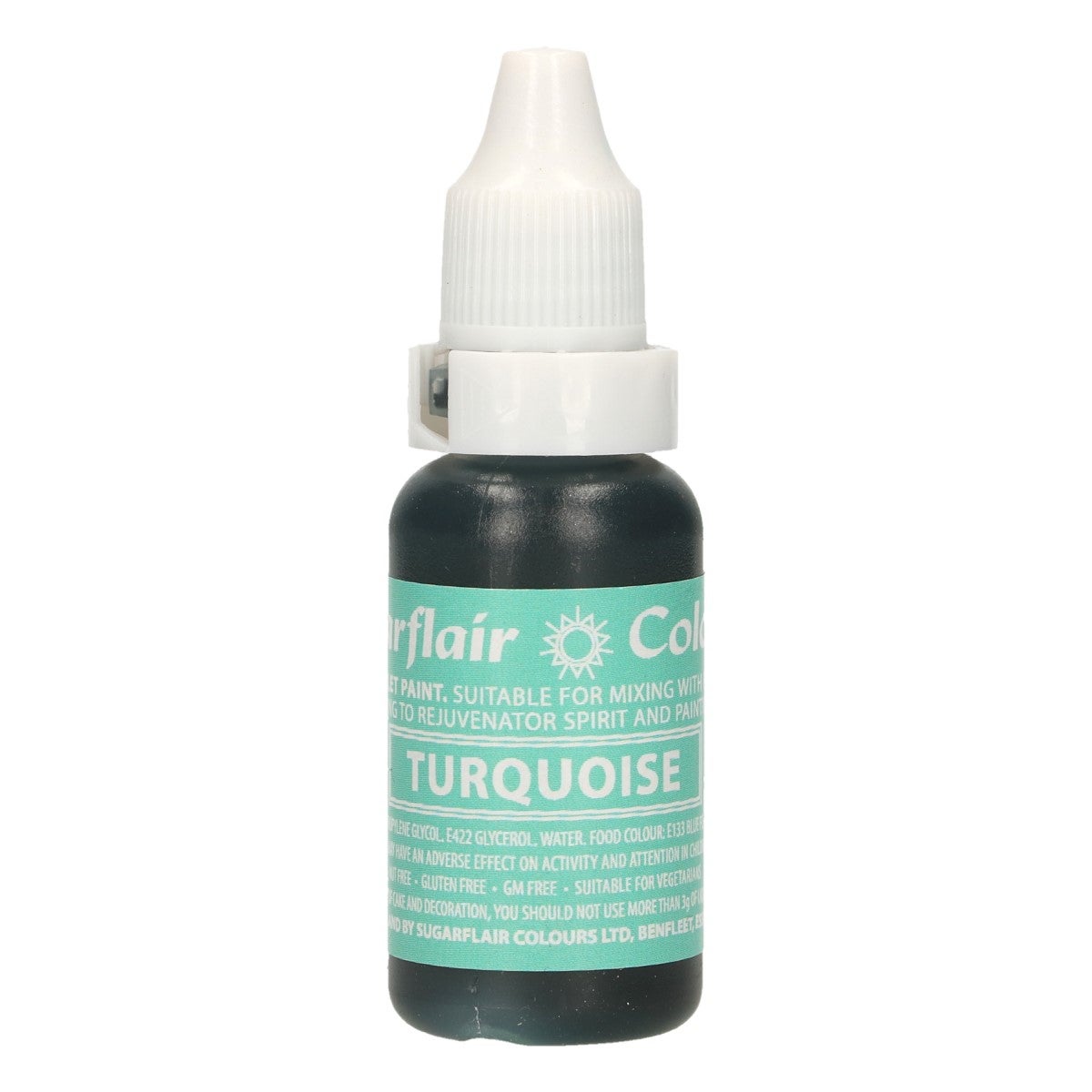 Sugarflair Edible Droplet Paint -Turquoise- 14ml