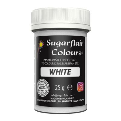 Sugarflair Paste Colour Pastel WHITE 25g