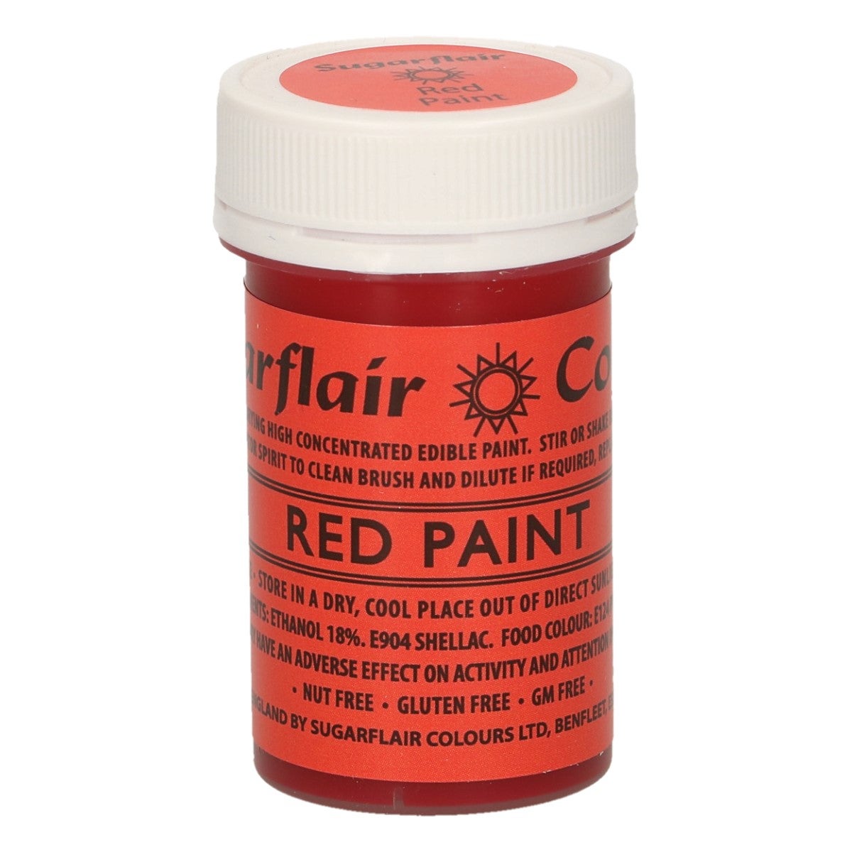 Sugarflair Edible Matt Paint -Red- 20g