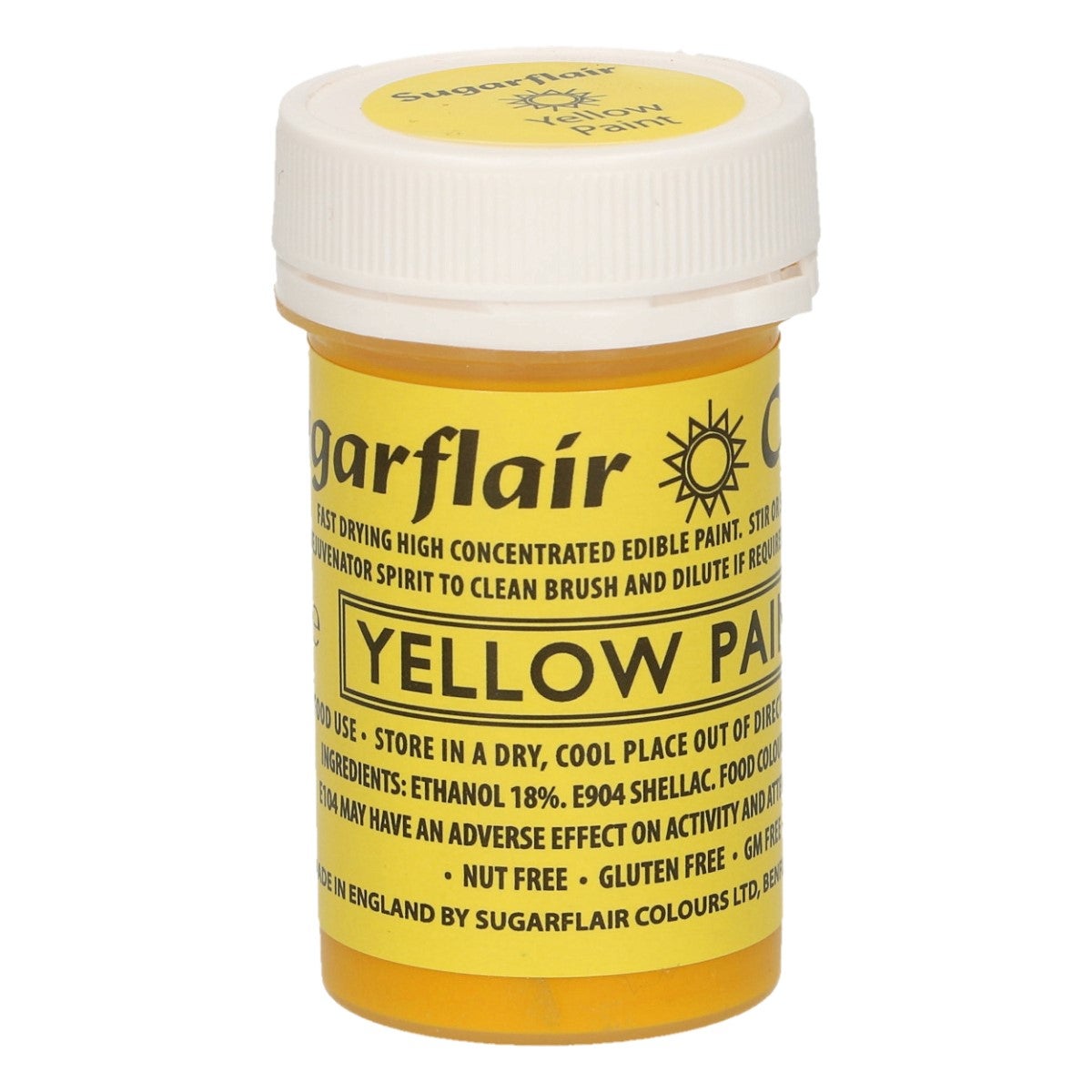 Sugarflair Edible Matt Paint -Yellow- 20g