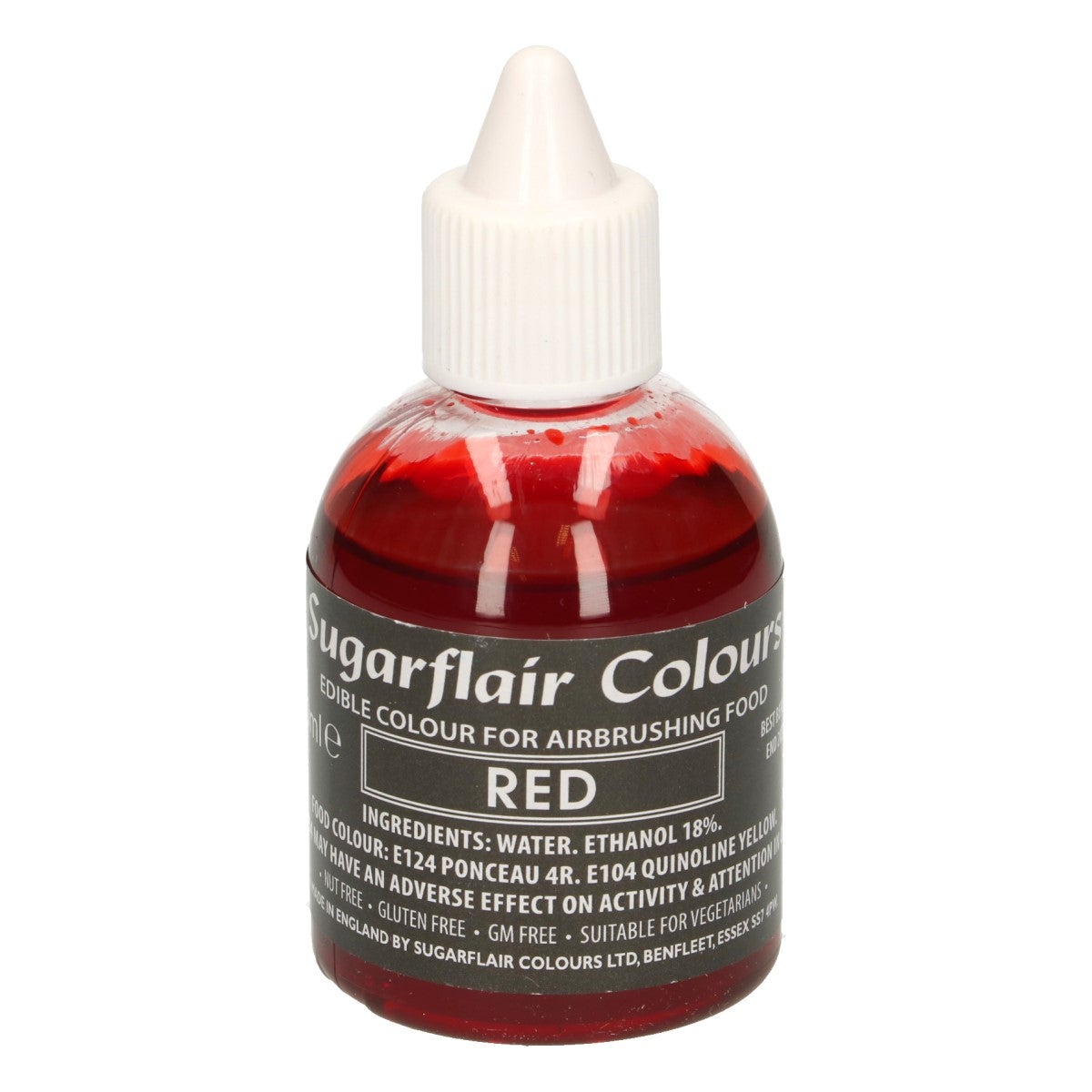 Sugarflair Airbrush Colouring -Red- 60ml