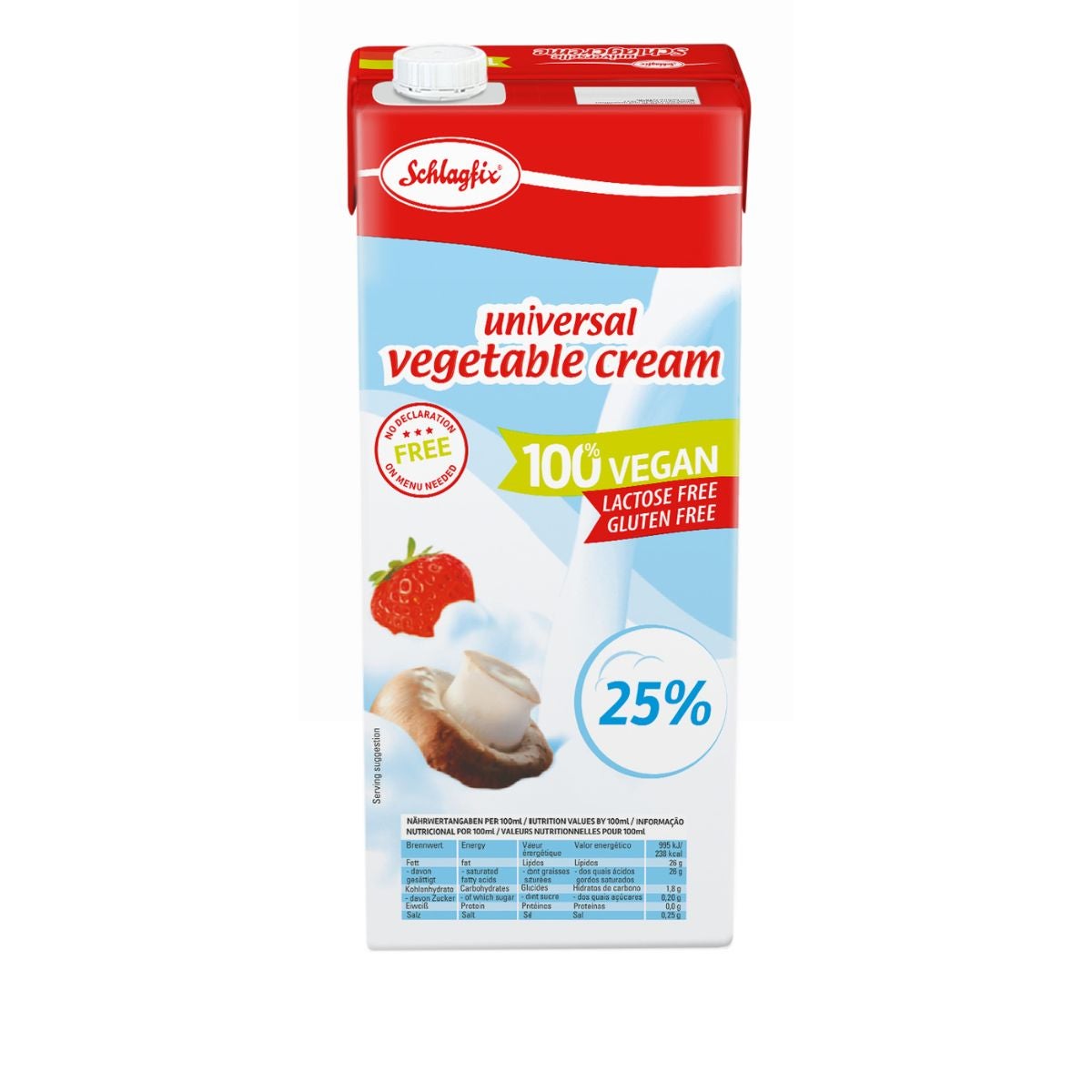 Schlagfix Vegan Universele Slagroom 1000 ml