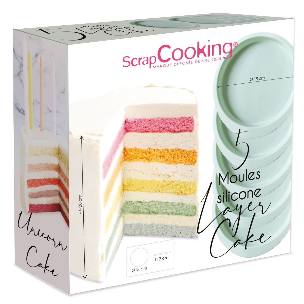 Scrapcooking Silicone Vormpjes Layer Cake pk/5