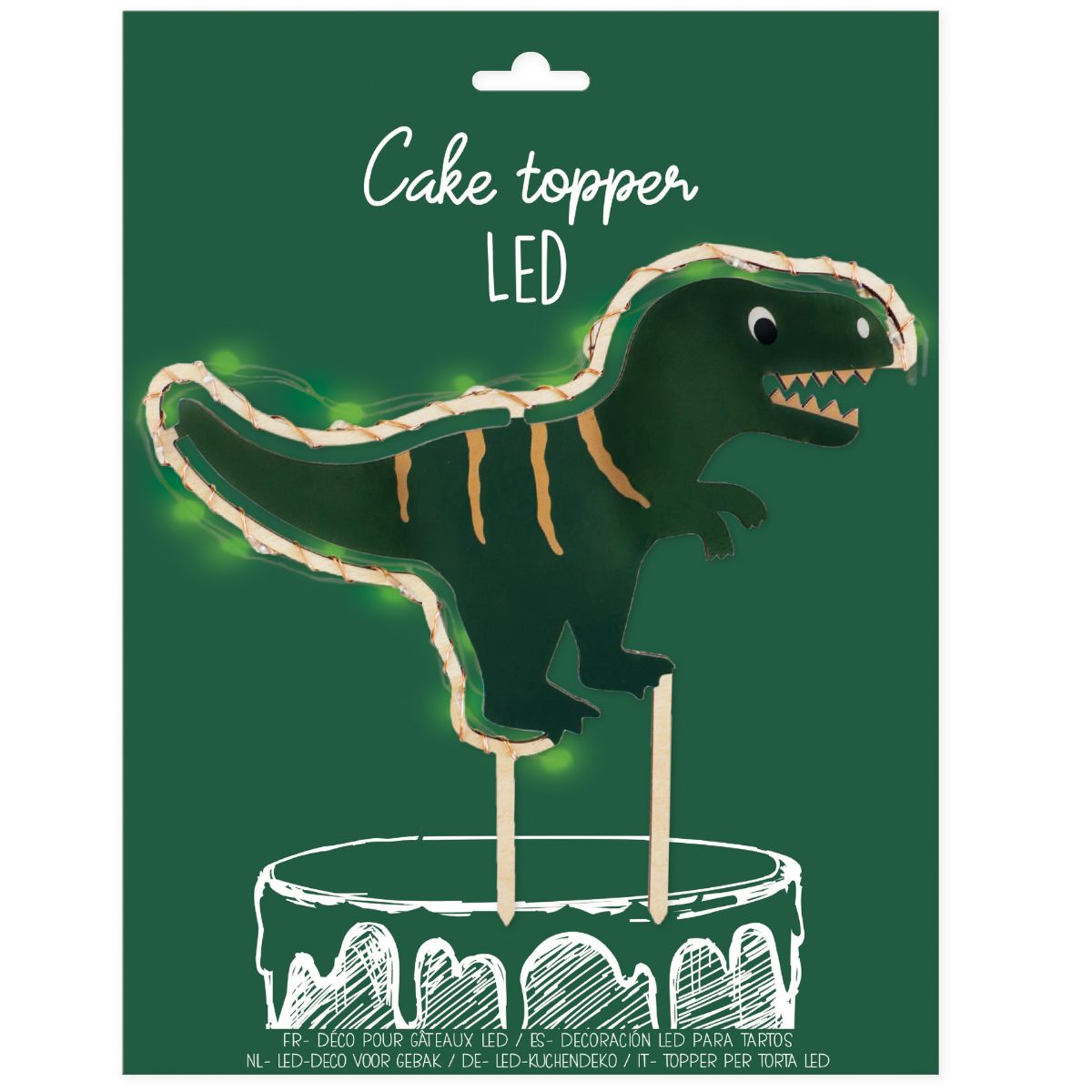 Scrapcooking LED Taarttopper - Dino