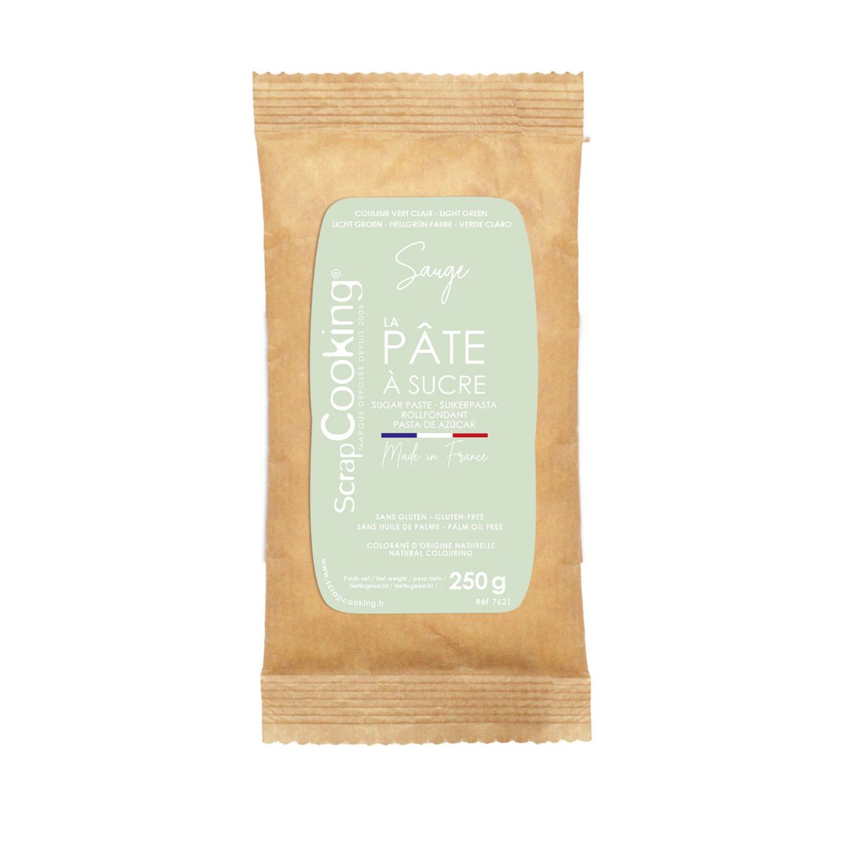 Scrapcooking Sugar Paste 250g - Sage (Natural Colour)