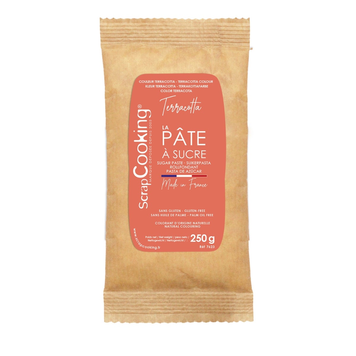 Scrapcooking Sugar Paste 250g - Terracotta (Natural Colour)