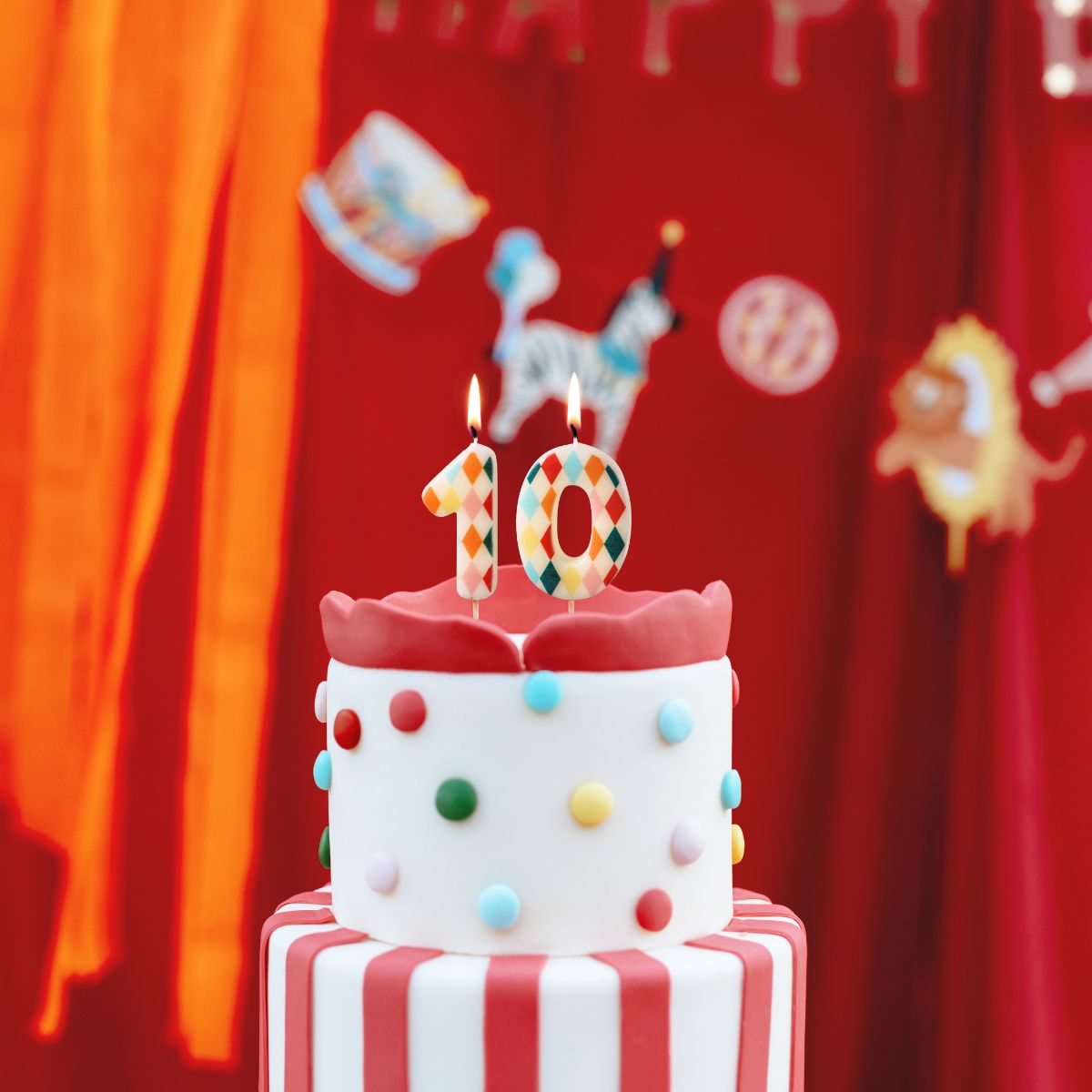 PartyDeco Cijferkaars 0 Ruit 5,5 cm