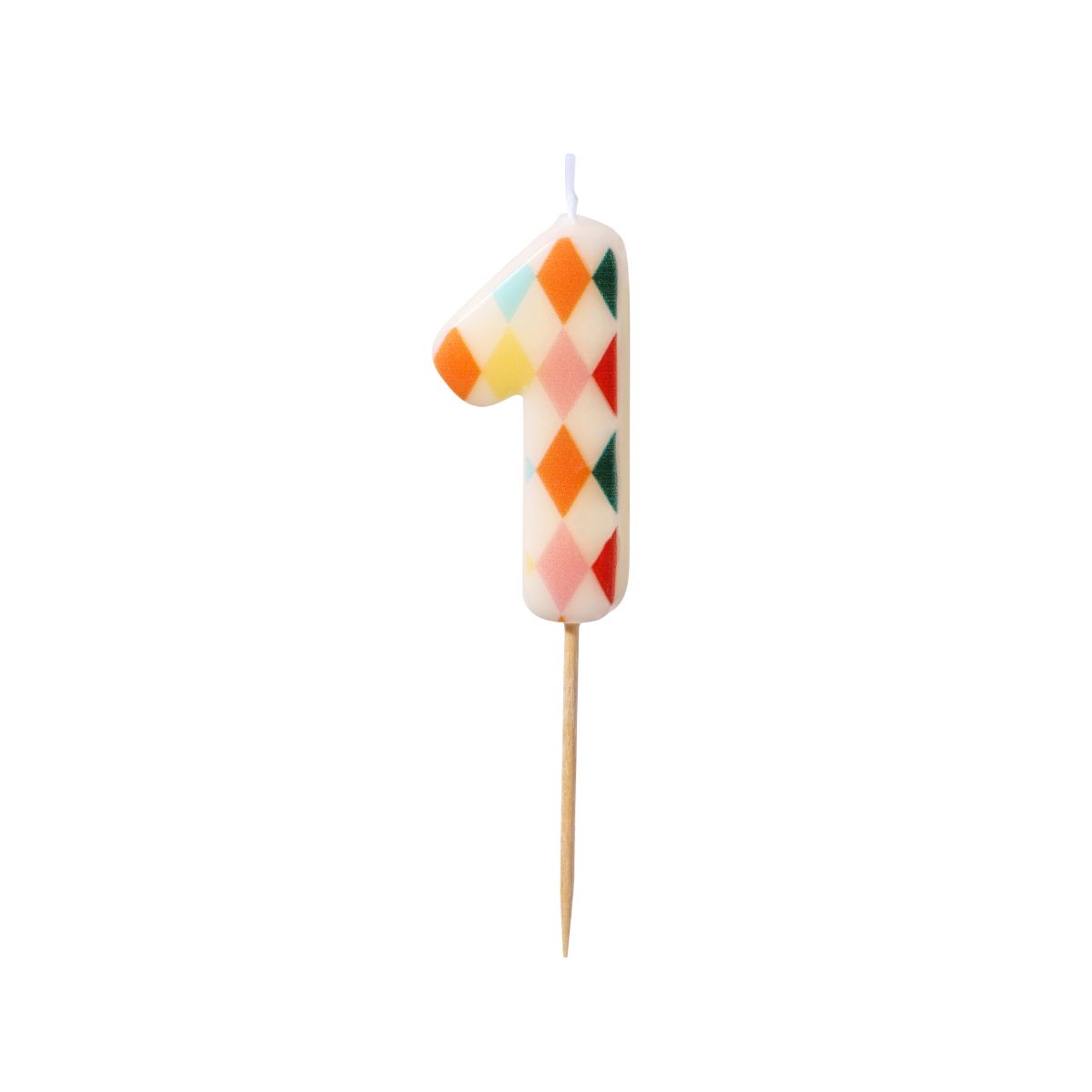 PartyDeco Cijferkaars 1 Ruit 5,5 cm