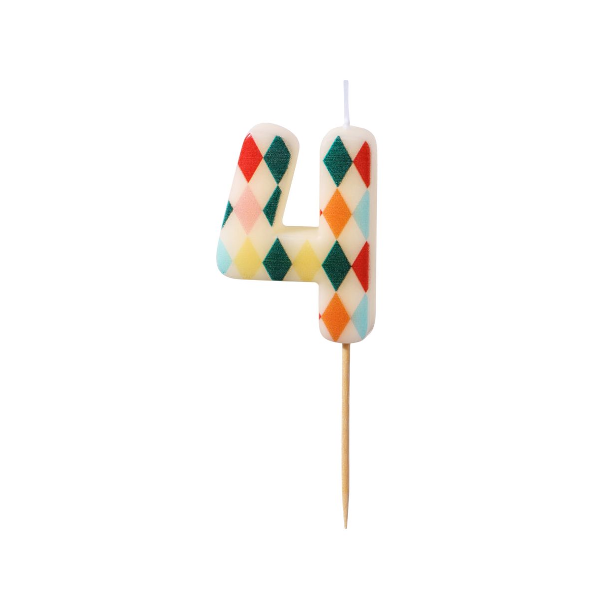 PartyDeco Cijferkaars 4 Ruit 5,5 cm