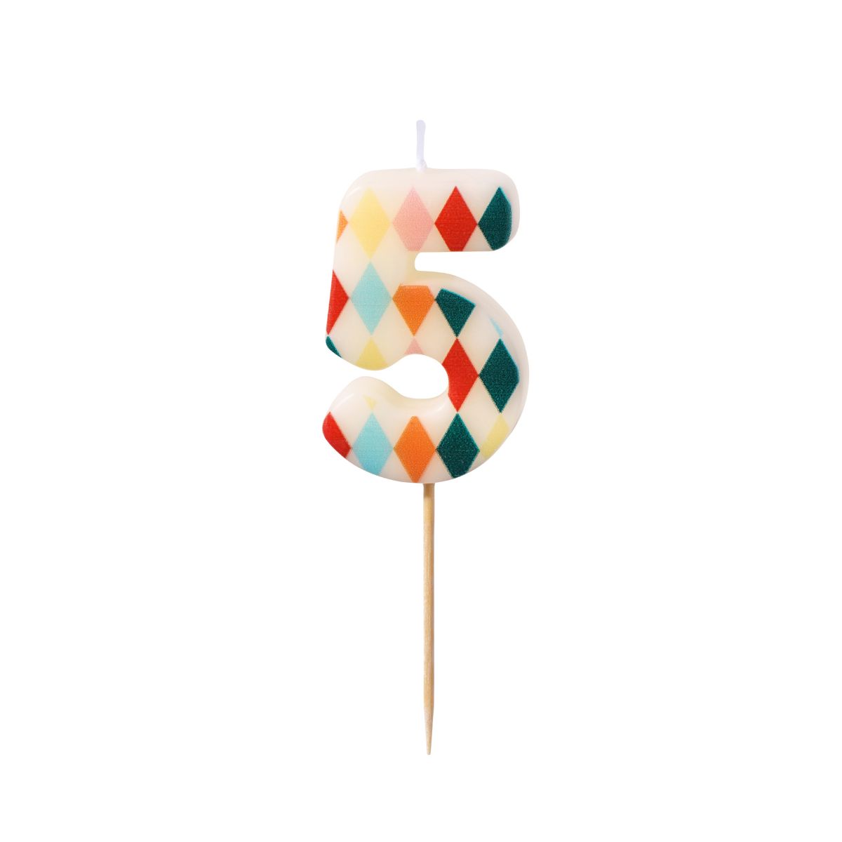 PartyDeco Cijferkaars 5 Ruit 5,5 cm