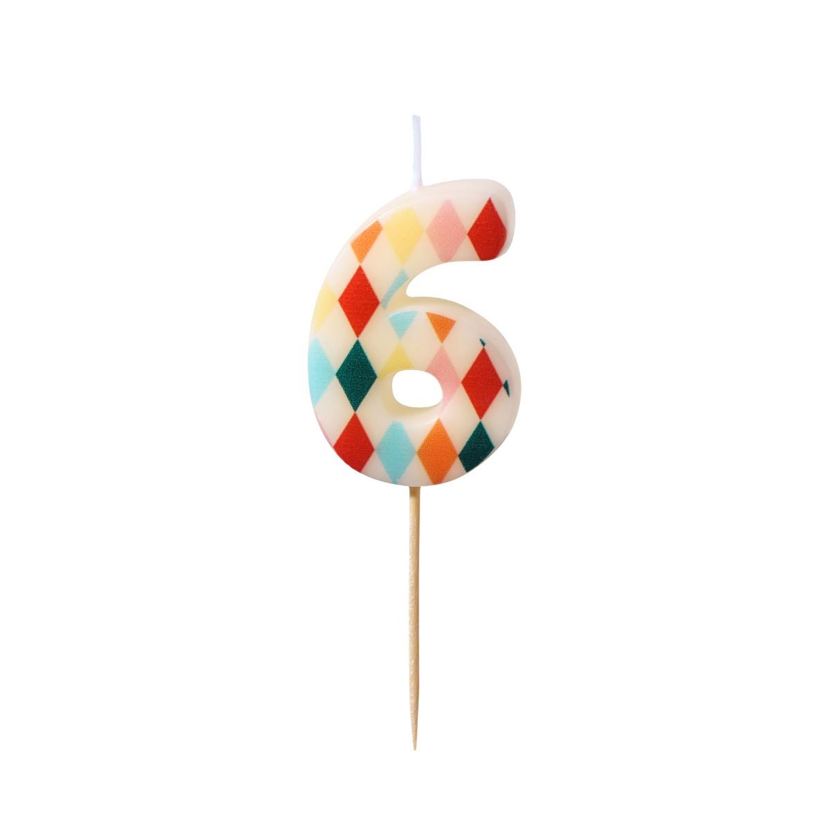 PartyDeco Cijferkaars 6 Ruit 5,5 cm