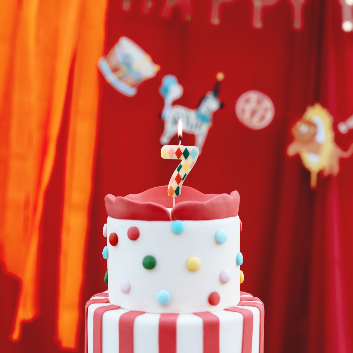 PartyDeco Cijferkaars 7 Ruit 5,5 cm