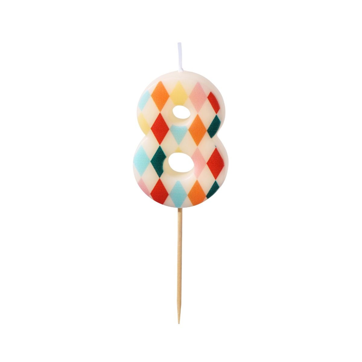 PartyDeco Cijferkaars 8 Ruit 5,5 cm