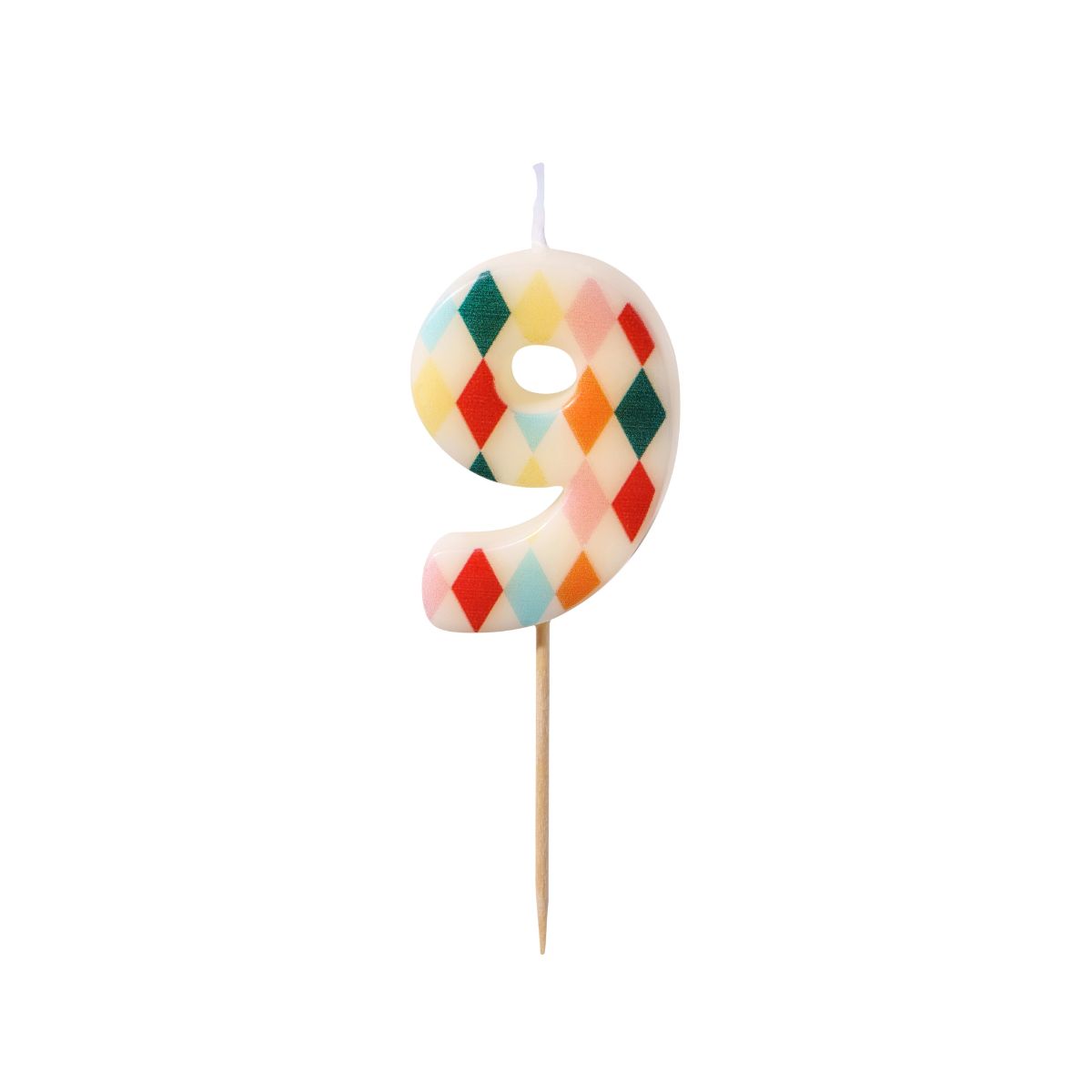 PartyDeco Cijferkaars 9 Ruit 5,5 cm