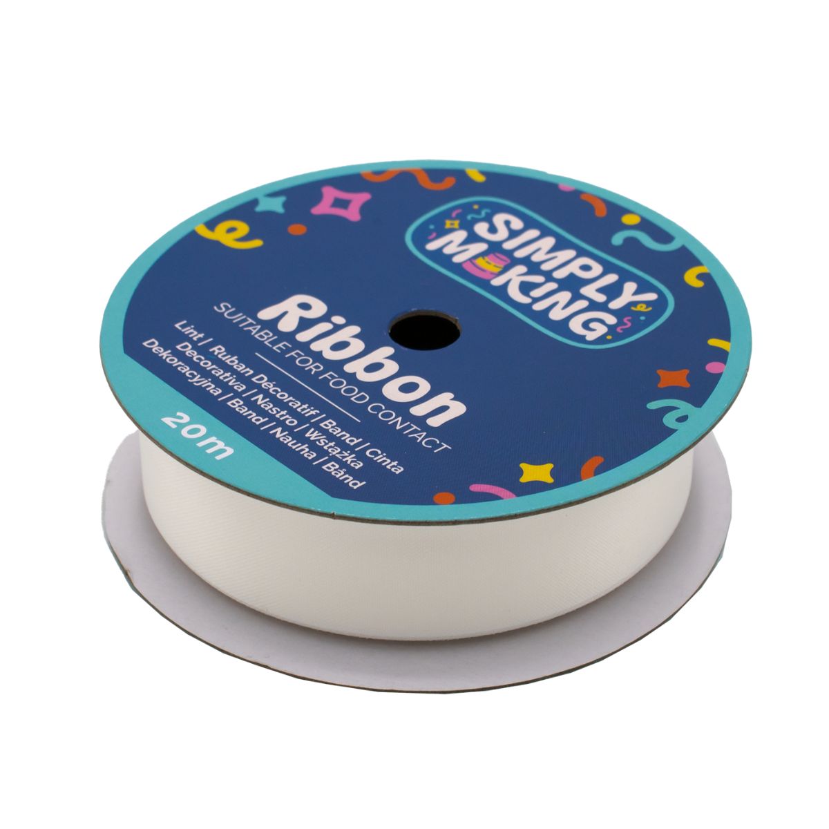 Simply Making Taartlint Bruidswit 24 mm x 20 m