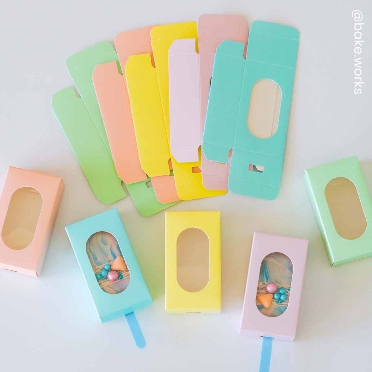 Simply Making Cakesicle Box pk/10 - Pastel Perzik