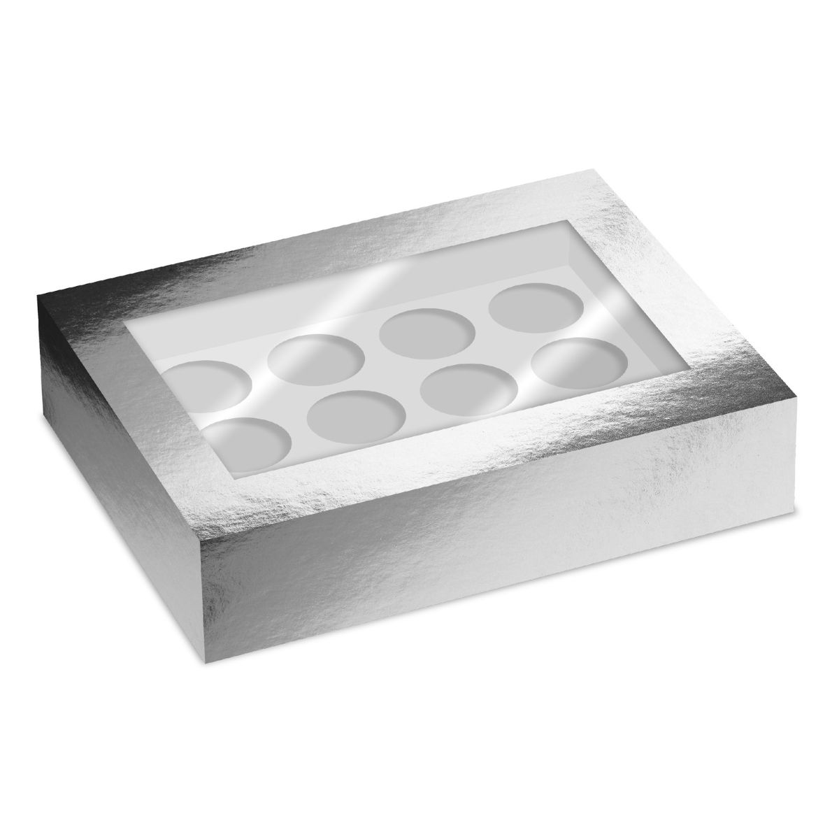Simply Making Cupcake Box Venster Zilver Metallic 12 pk/2