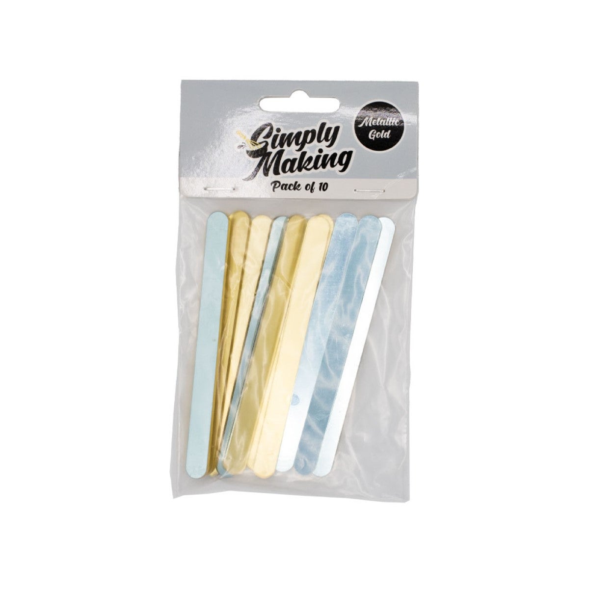 Simply Making Cakesicle Sticks pk/10 - Glanzend Goud - 113mm