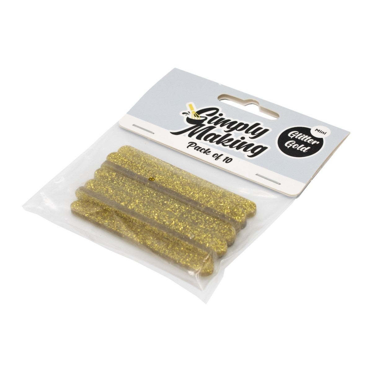 Simply Making Cakesicle Sticks pk/10 - Goud Glitter Mini