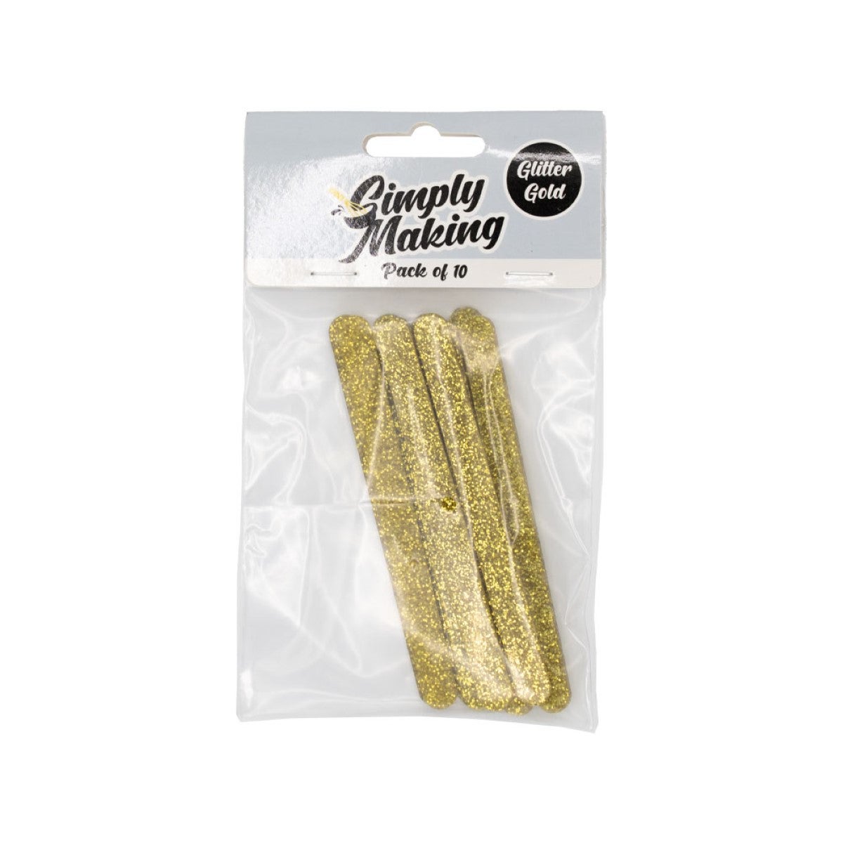 Simply Making Cakesicle Sticks pk/10 - Goud Glitter Standaard
